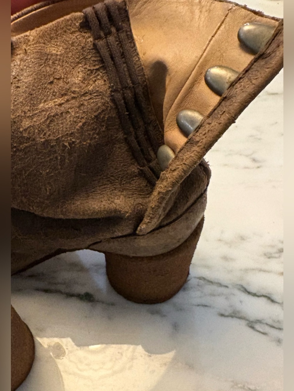 Maison Martin Margiela vintage Brown Split-Toe tabi Suede Boots. Rare ! - Picture 10 of 16